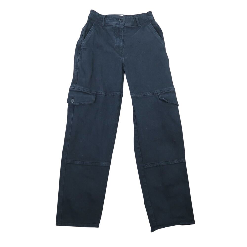 Aritzia Wilfred Free black mid rise baggy cargo wide leg pants 00